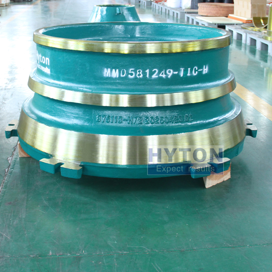 Fit for Metso GP220 Cone Crusher Machine Part Mn18 Concave with Titanium Carbide Insert HT-MM0581249