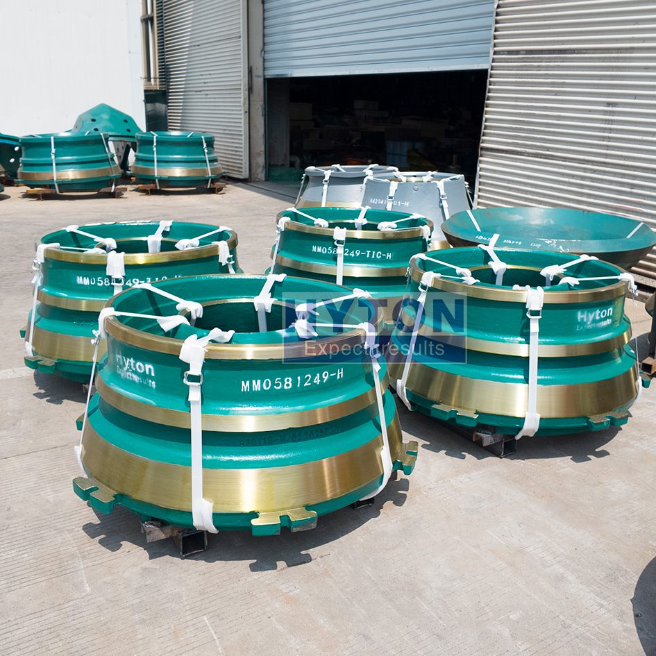 Fit for Metso GP220 Cone Crusher Machine Part Mn18 Concave with Titanium Carbide Insert HT-MM0581249